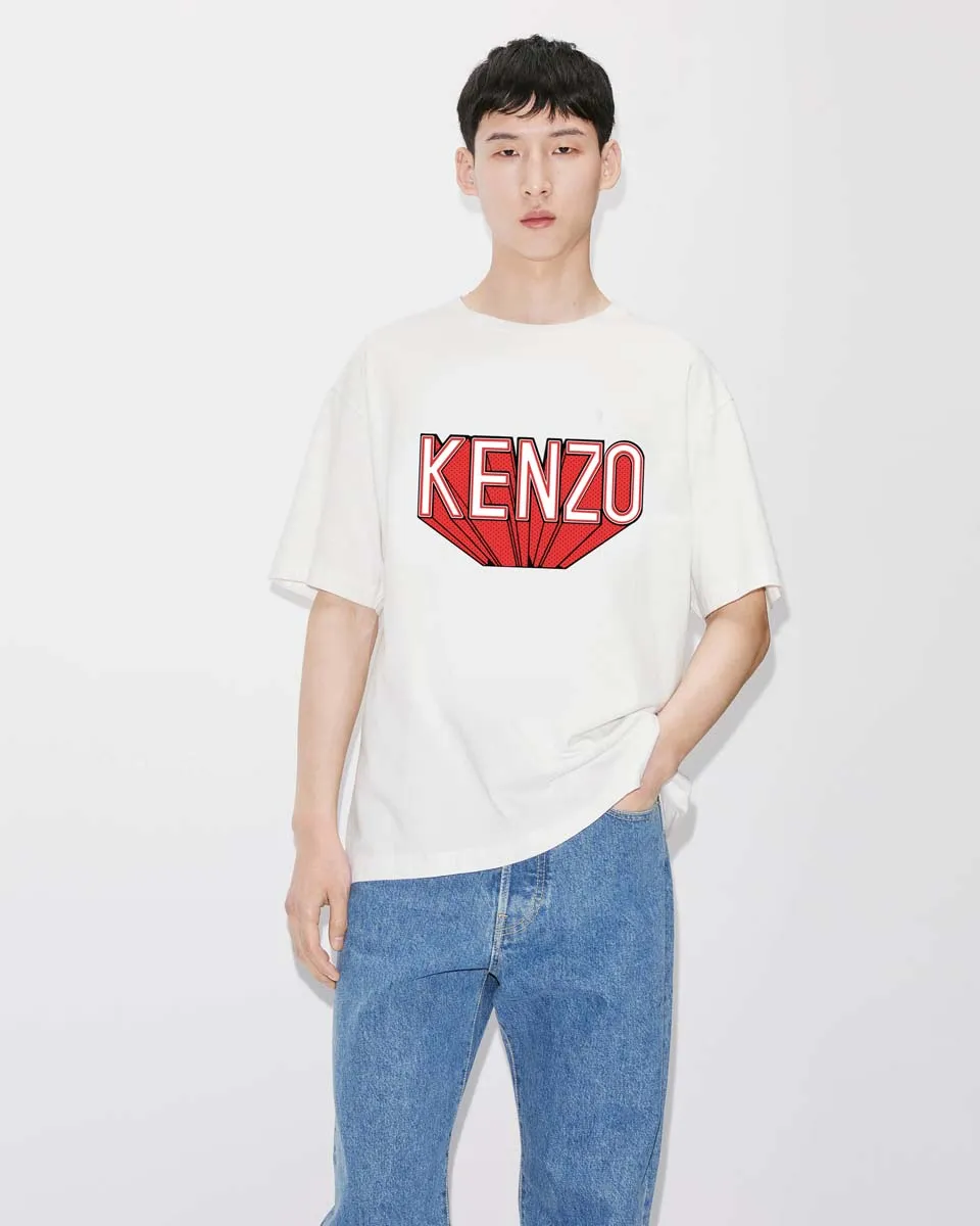 KENZO/Takada Kenzo men's Classic round neck cotton short-sleeved simple casual T-shirt for men Color: Black Apricot White Size: M L XL XXL Three standards included Style number: K 83